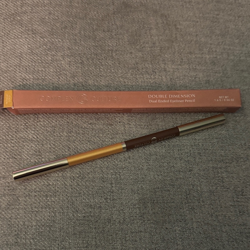 Complex Culture Double Dimension Dual Ended Eyeliner Pencil - Gold and Brown